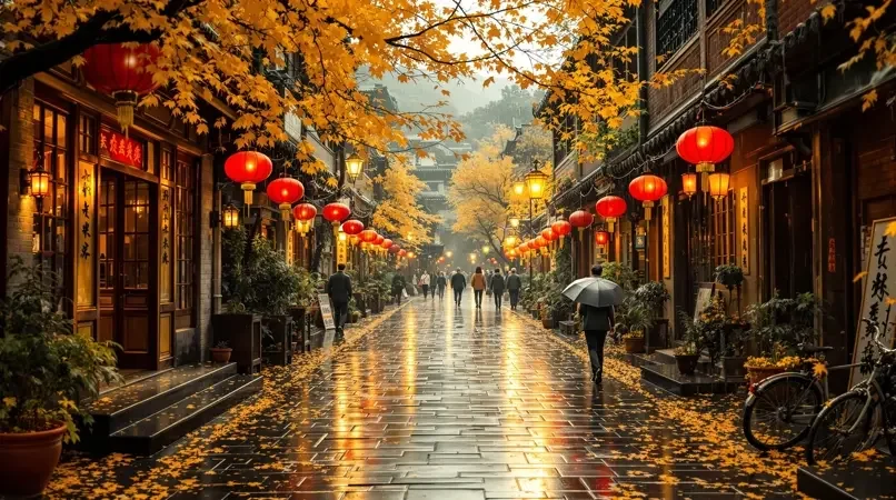 首发！古镇秋雨的慢生活