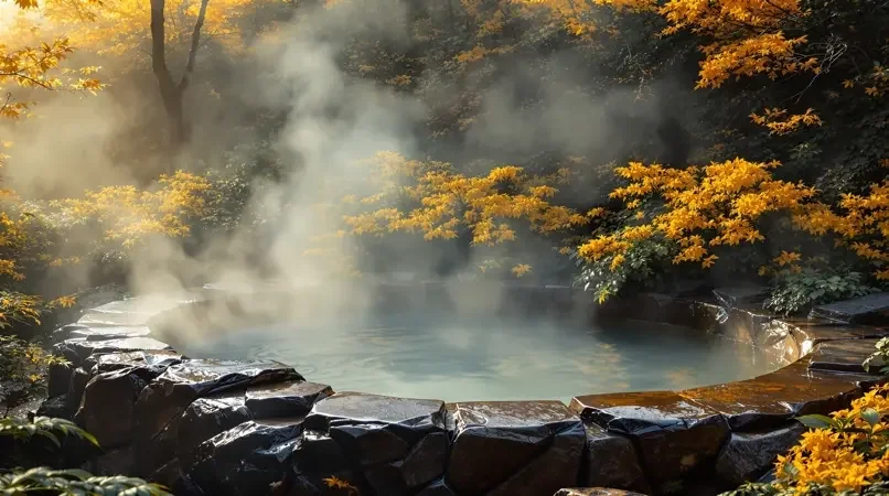 精选治愈：秋日山间的温泉之旅